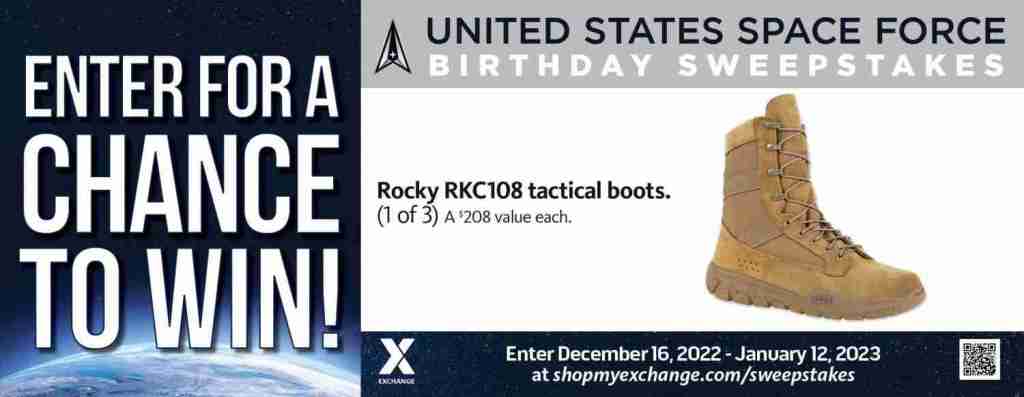 2022 US Space Force Birthday Sweepstakes – Rocky Tactical Boots
