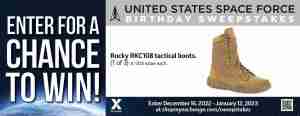 2022 US Space Force Birthday Sweepstakes - Rocky Tactical Boots