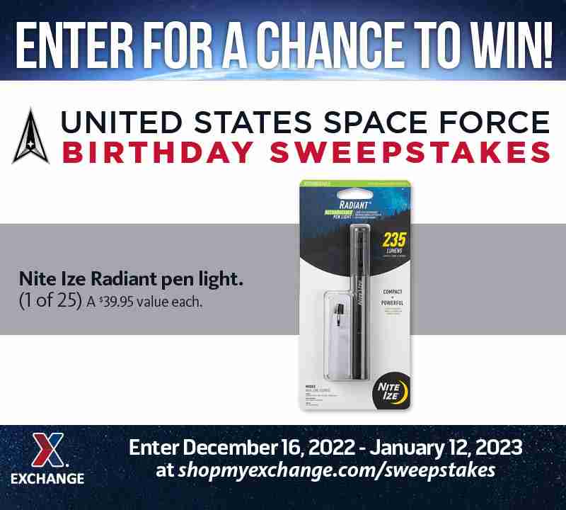 2022 US Space Force Birthday Sweepstakes - Radiant Pen Light