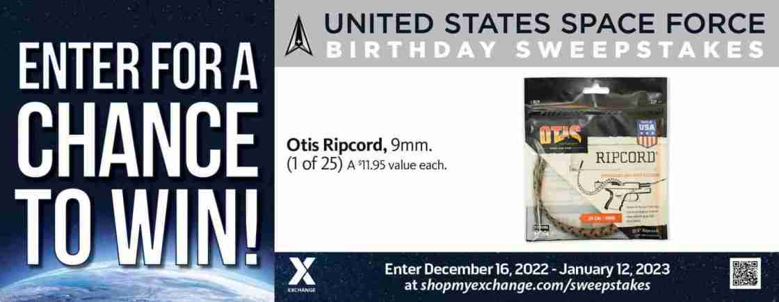 2022 US Space Force Birthday Sweepstakes – Otis Ripcord