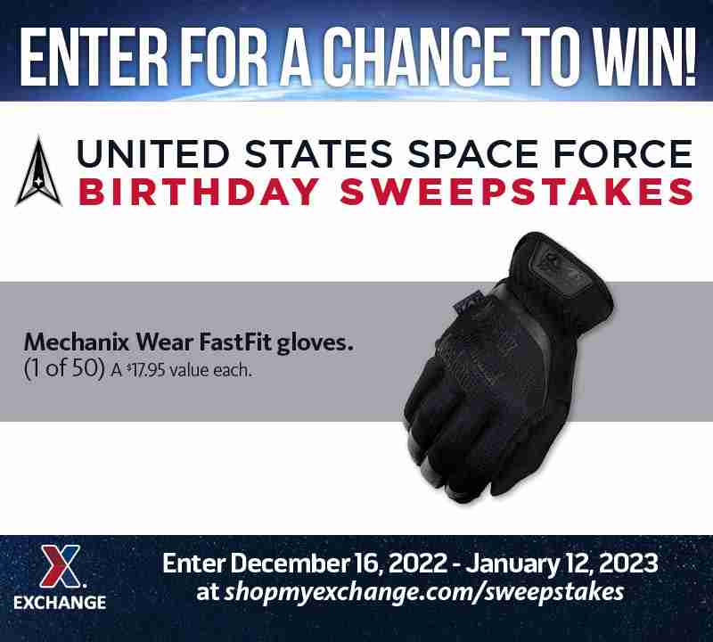 2022 US Space Force Birthday Sweepstakes - Mechanix Gloves