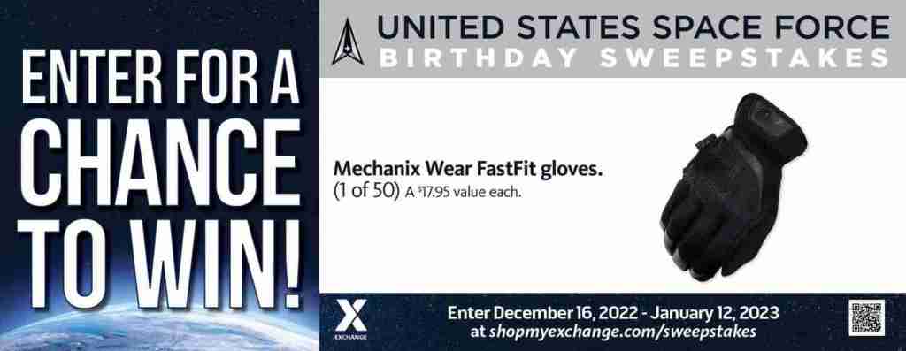 2022-2023 US Space Force Birthday Sweepstakes – Mechanix Gloves