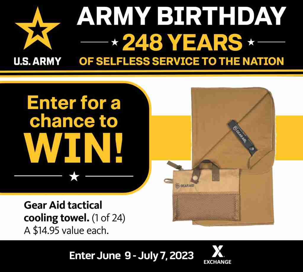 2023 U.S. Army Birthday Sweepstakes - Gear Aid Cooling Towel