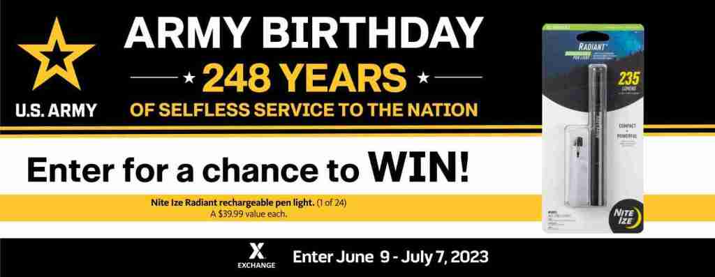 2023 U.S. Army Birthday Sweepstakes – Nite Ize Pen Light