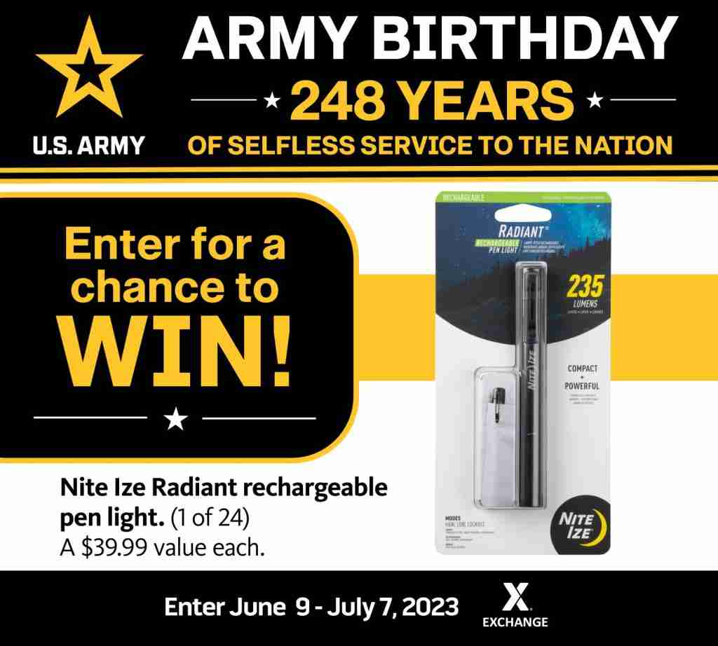 2023 U.S. Army Birthday Sweepstakes - Nite Ize Pen Light