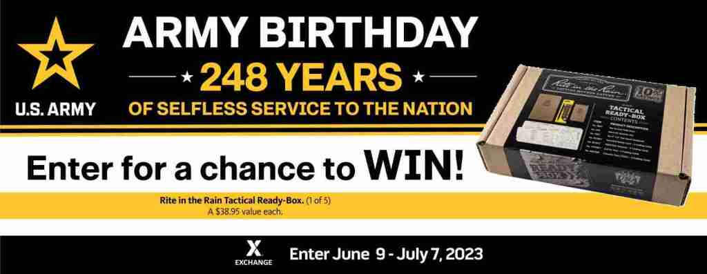 2023 U.S. Army Birthday Sweepstakes – Rite in the Rain Tactical Ready-Box