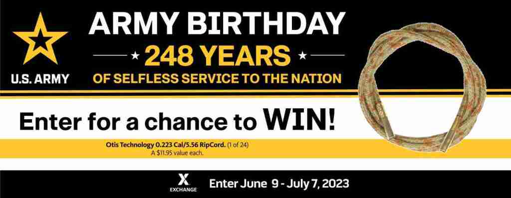 2023 U.S. Army Birthday Sweepstakes – Otis Rip Cord