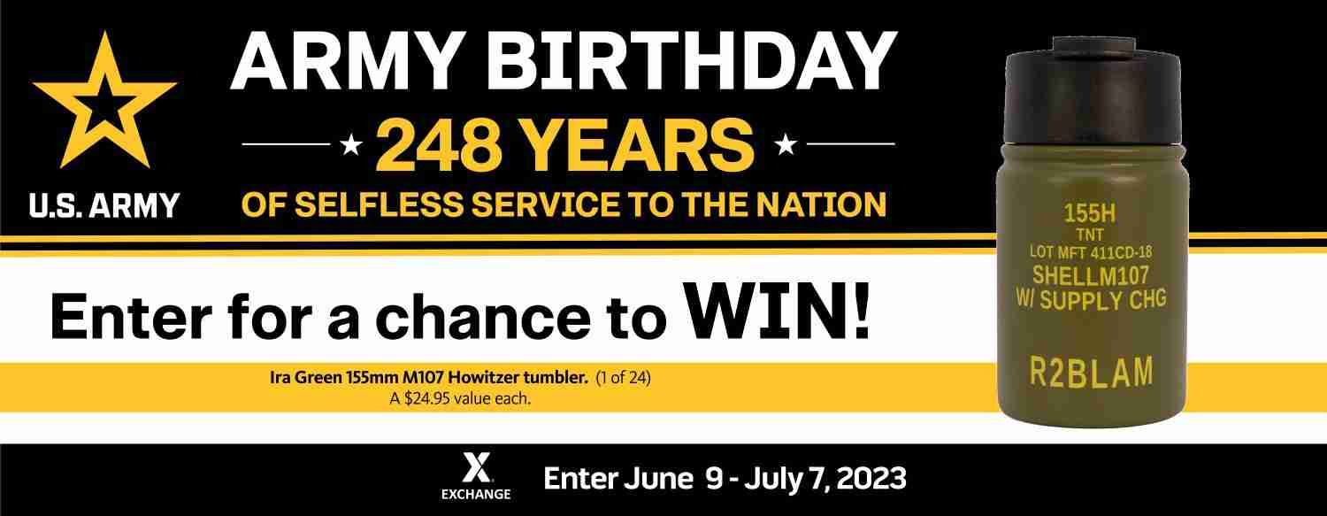 2023 U.S. Army Birthday Sweepstakes - M107 Howitzer Tumbler