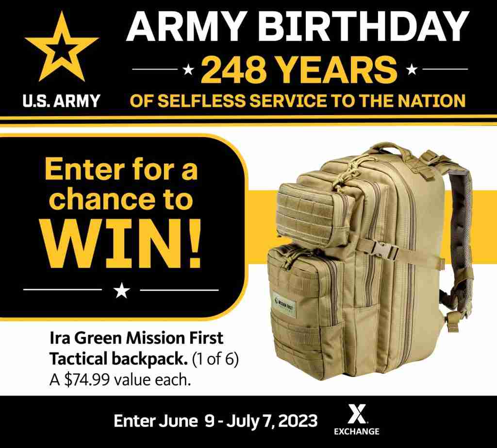 2023 U.S. Army Birthday Sweepstakes - Tactical Backpack