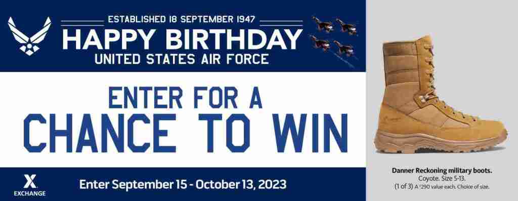 2023 Air Force Birthday Sweepstakes – Danner Military Boots