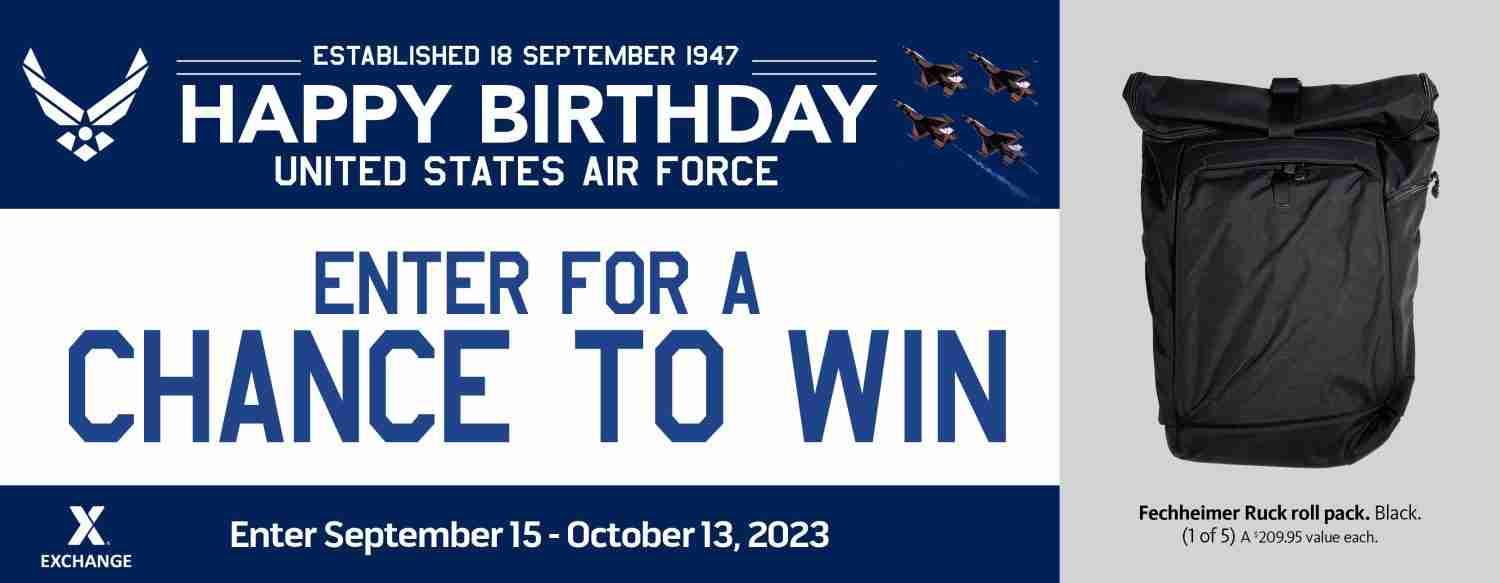 2023 Air Force Birthday Sweepstakes - Fechheimer Ruck Pack