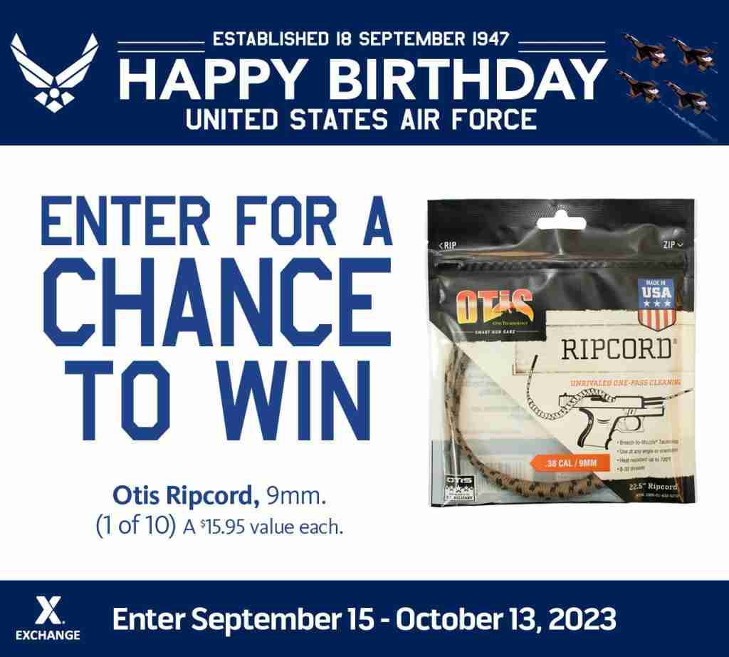 2023 Air Force Birthday Sweepstakes - Otis Ripcord
