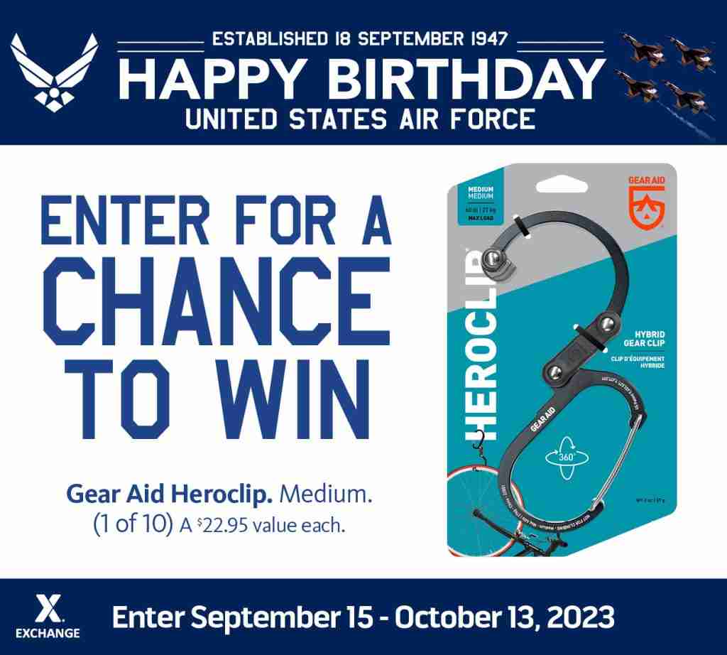 2023 Air Force Birthday Sweepstakes - GearAid Heroclip