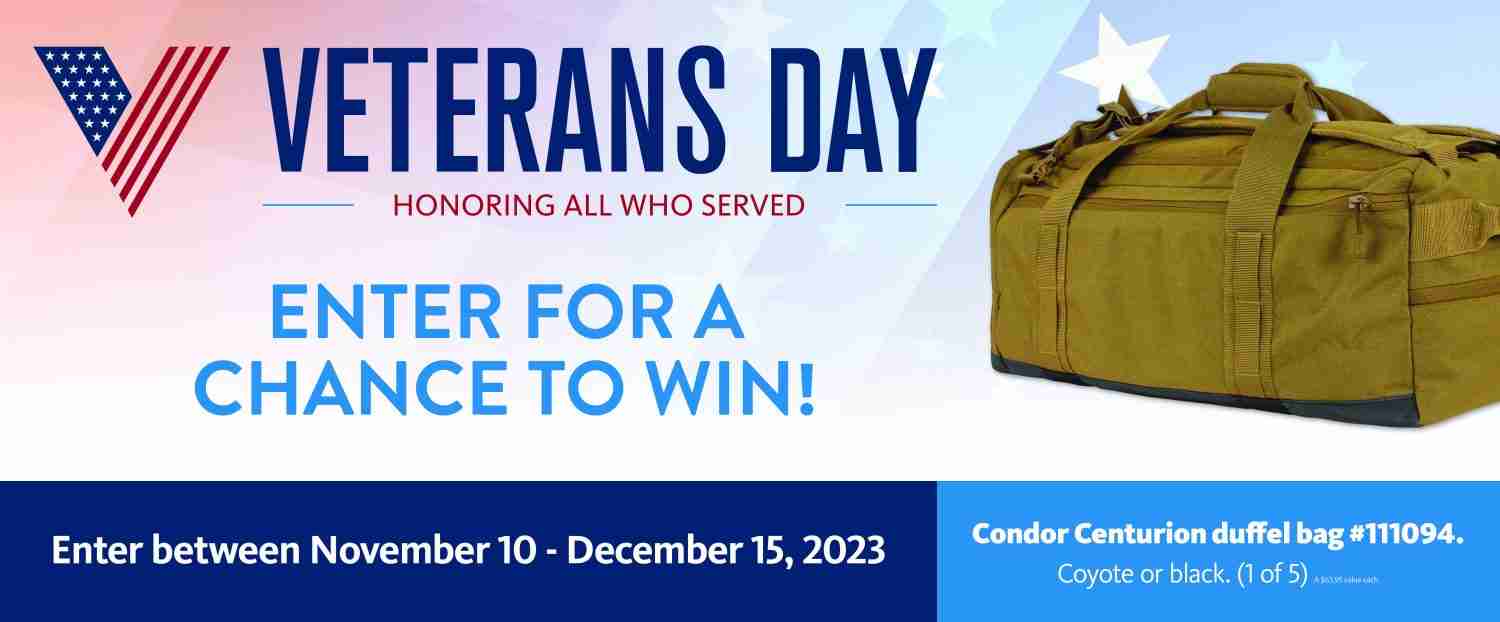 2023 Veterans Day Sweepstakes | Condor Centurion Duffle