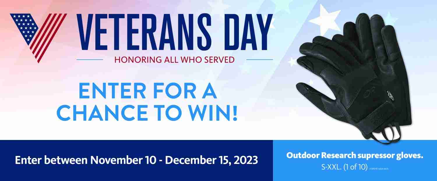 2023 Veterans Day Sweepstakes | Outdoor Research Gloves