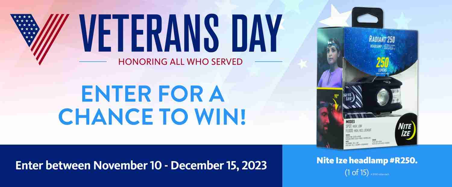 2023 Veterans Day Sweepstakes | Nite Ize Headlamp