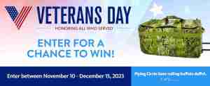 2023 Veterans Day Sweepstakes | Flying Circle Gear Rolling Buffalo Duffel