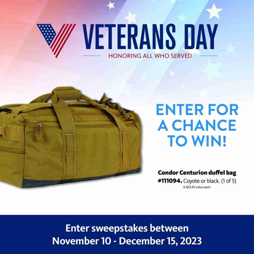 2023 Veterans Day Sweepstakes | Condor Centurion Duffle