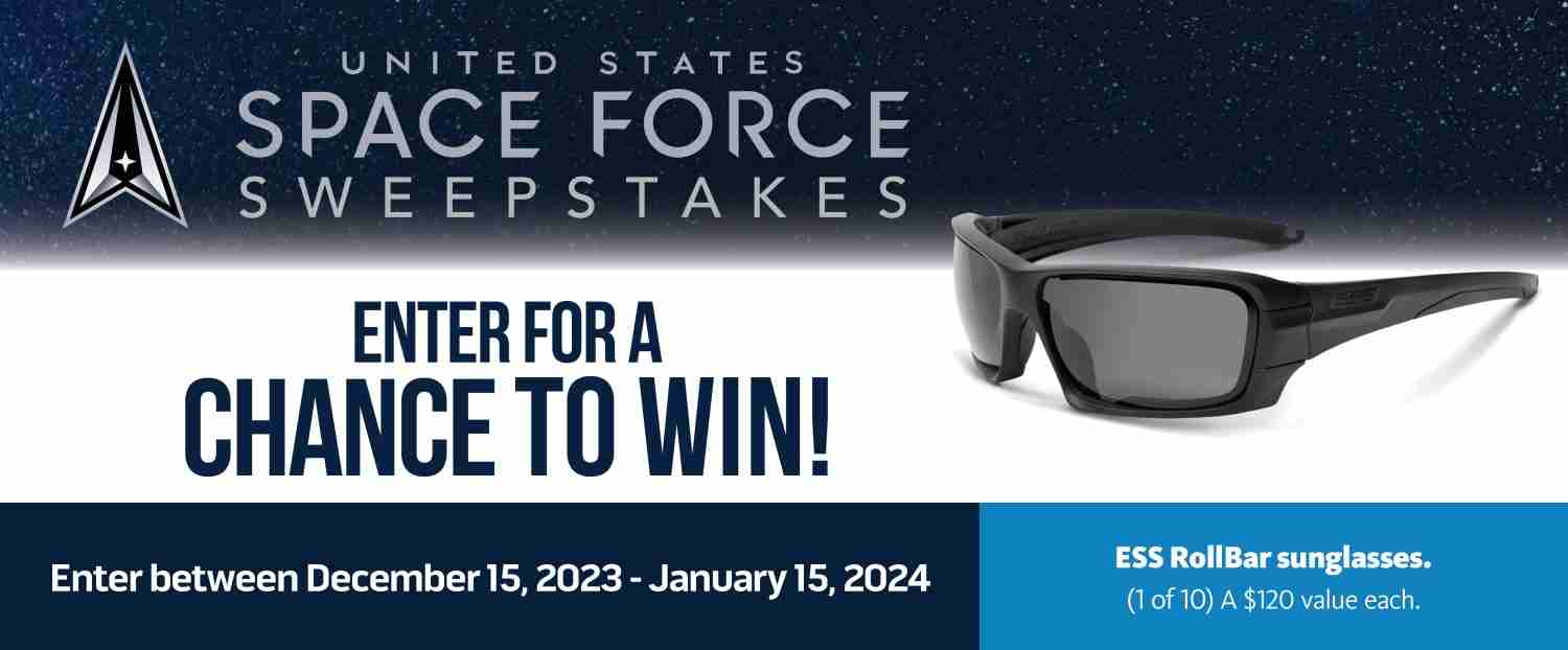 U.S. Space Force Sweepstakes | ESS Rollbar Ballistic Sunglasses U.S. Space Force Sweepstakes | ESS Rollbar Ballistic Sunglasses