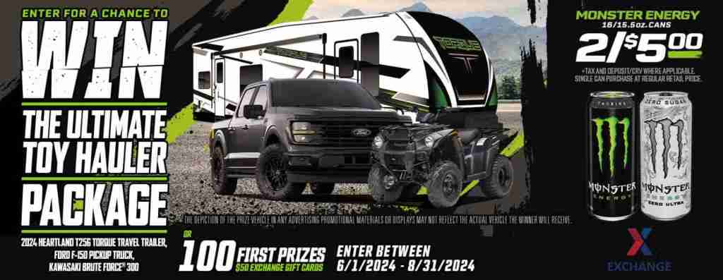 2024 Monster Energy Ultimate Toy Hauler Sweepstakes