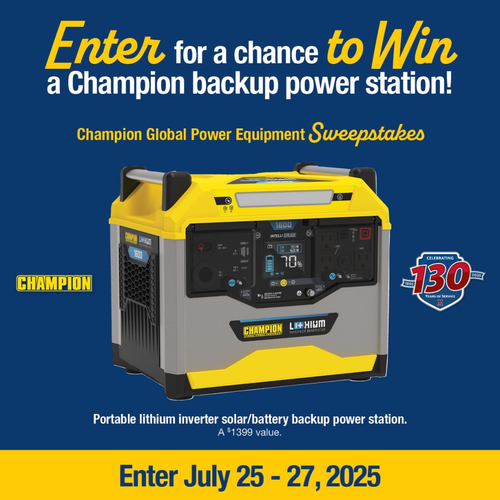 130th Exchange Anniversary Champion Global Power Equipment Sweepstakes