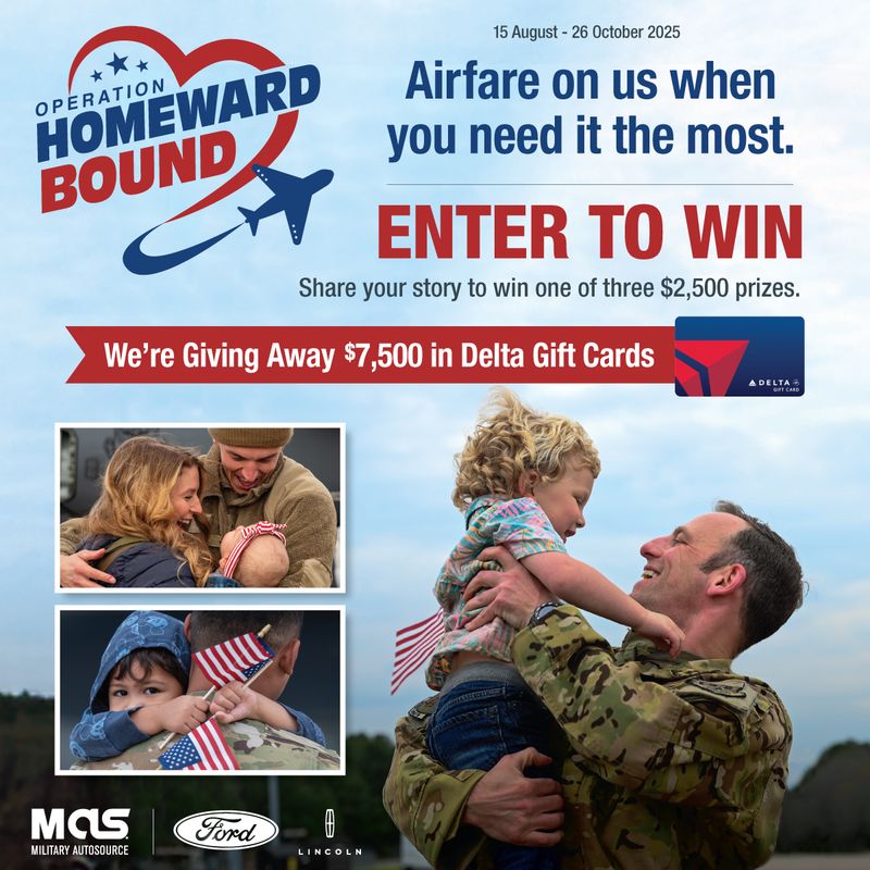 Military Auto Source Homeward Bound Sweepstakes