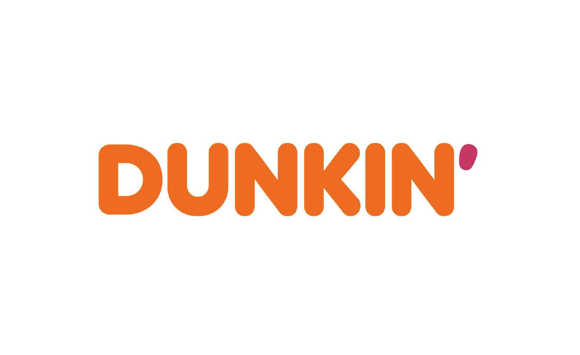 Dunkin’ logo displayed as one of the featured restaurant brands on the Exchange page.