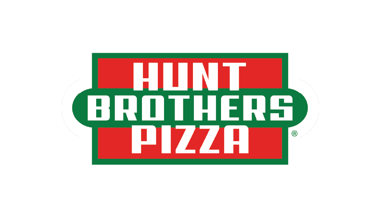 Hunt Brothers Pizza logo representing grab-and-go pizza in Exchange Express stores.