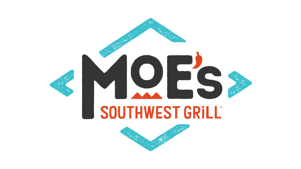 Moe’s Southwest Grill logo representing burritos, bowls, tacos and Mexican-inspired quick-service dining at the Exchange.