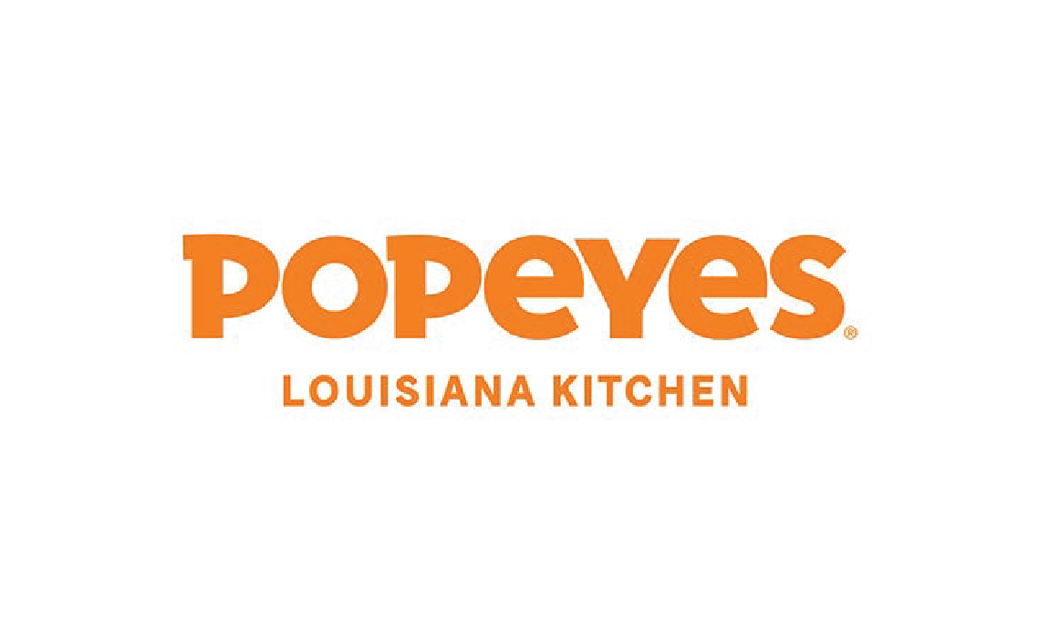 Popeyes logo highlighting Louisiana-style chicken and sides at Exchange locations.