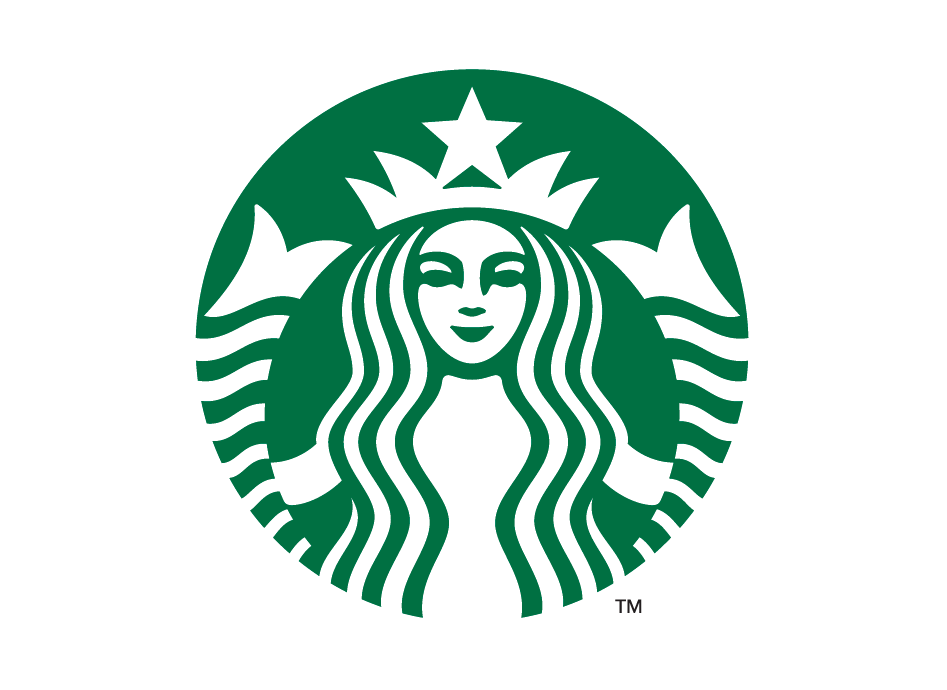Starbucks logo representing coffeehouse beverages and snacks at Exchange locations.