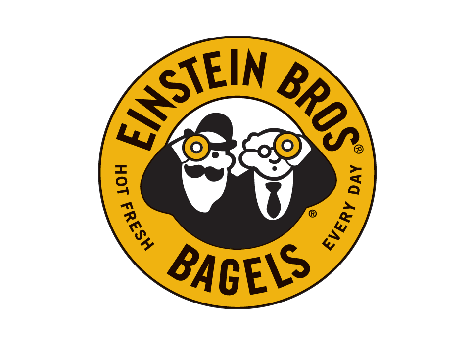 Einstein Bros. Bagels logo representing bagels, breakfast sandwiches and coffee at the Exchange.