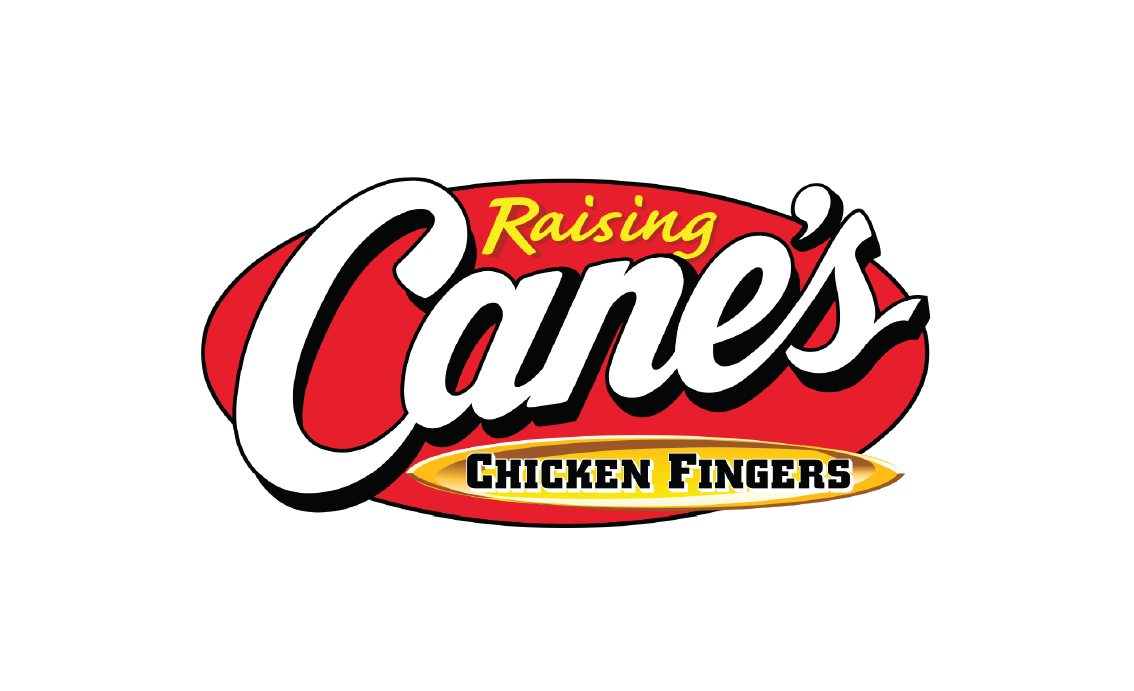 Raising Cane’s logo representing chicken finger meals and quick-service dining at the Exchange.
