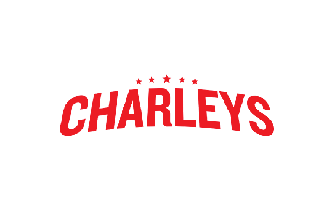 Charleys Philly Steaks logo, highlighting cheesesteaks and grilled sandwiches at Exchange food courts.