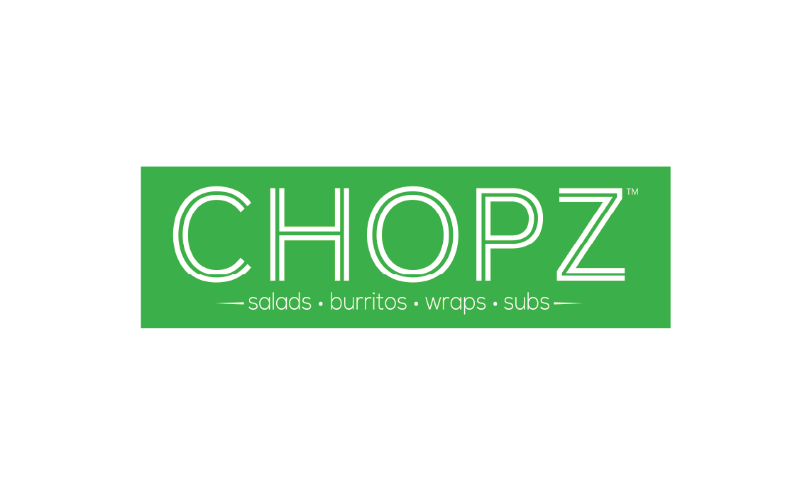 Chopz logo featured as a fresh, quick-service restaurant brand at the Exchange.