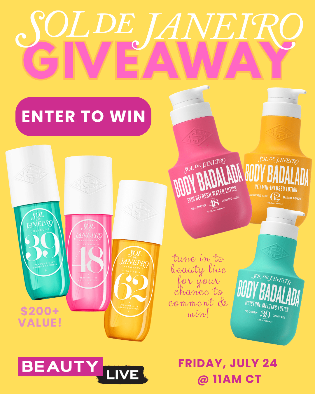 Exchange Beauty Live Sweepstakes – Official Rules and Regulations – 24 July 2026 –26 July 2026