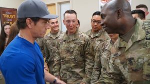 Mark Wahlberg visits soldiers at Fort Benning