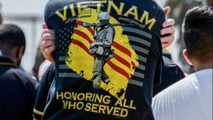 160723-N-QL471-493 SAN DIEGO (July 23, 2016) Volunteers and veterans gather for the opening ceremony during the National Stand Down for homeless veterans. Veterans Village of San Diego hosts the 29th annual Stand Down to provide numerous services to the veterans in the San Diego area. (U.S. Navy photo by Mass Communication Specialist 2nd Class Billy Ho/Released)