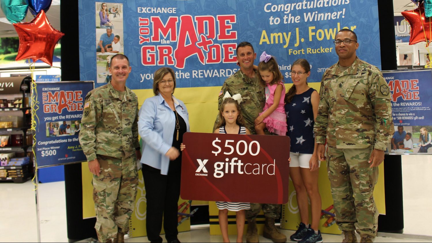 Exchange Celebrates Fort Rucker Second-Grader for ‘Making the Grade’