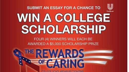 Win a College Scholarship in the Rewards of Caring Essay Contest