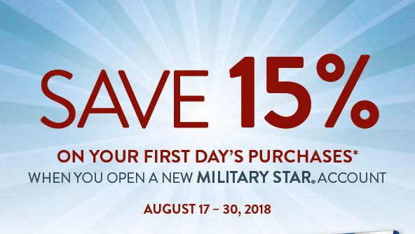 Exchange Shoppers Save 15 Percent on First-Day Purchases with New MILITARY STAR Accounts Aug. 17 to 30