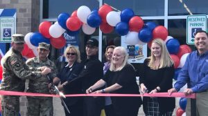 Exchange associates and garrison command cut the ribbon on Fort Drum's Ontario Express