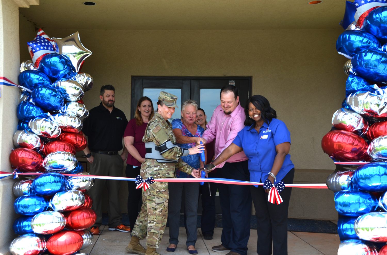 ribbon cutting at Tinker AFB micro market