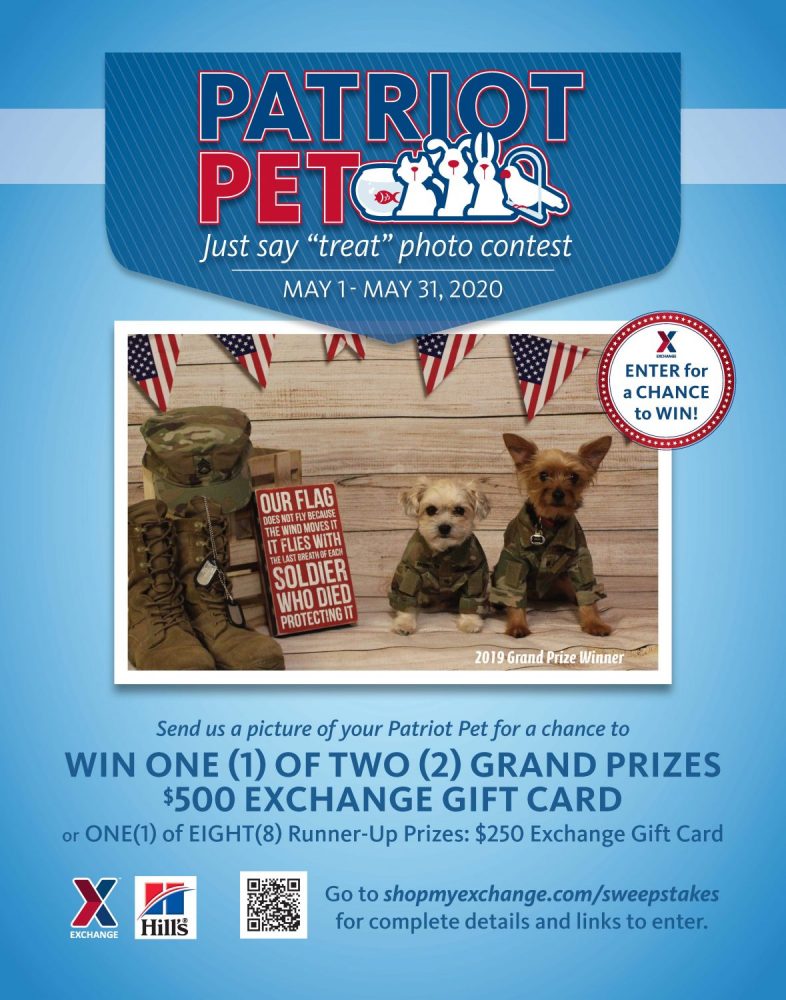 Exchange Patriot Pet Just Say "Treat" Photo Contest poster