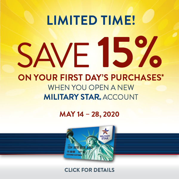 Military Star Save 15% May 14-28