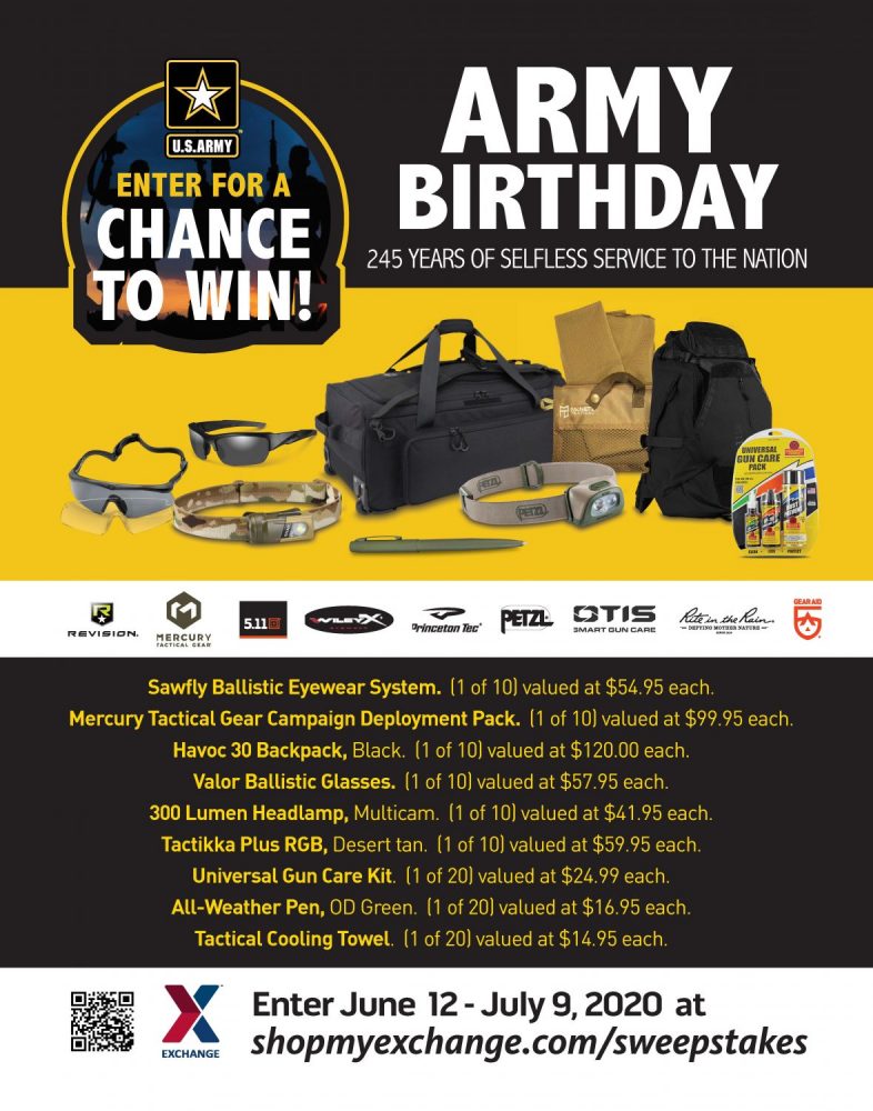 Army Birthday Sweepstakes poster