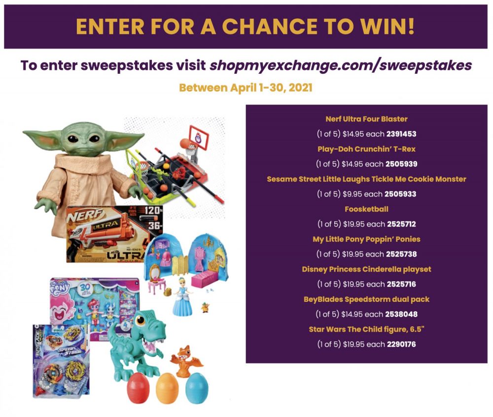 Month of the Military child sweepstakes