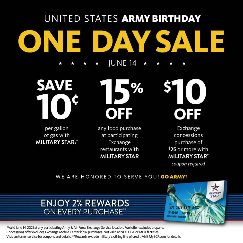 Army birthday MilStar offers