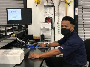 Shane Hollingshed, warehouse worker at the Joint Base San Antonio-Fort Sam Houston Exchange, is the Exchange’s 49,000th Veteran or military spouse hire since 2013, bringing the Department of Defense retailer into the home stretch of its goal to hire 50,000 heroes.