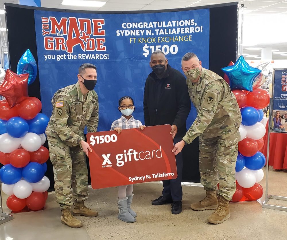 Fort Knox Fourth-Grader Scores $1,500 Exchange Gift Card for Academic Excellence